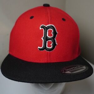 Boston Red Sox Baseball Cap Snapback Red Black Embroidered B Logo